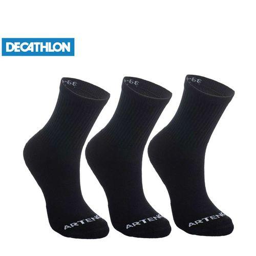 Artengo Chaussettes De Sport Hautes Rs 100 Noir Lot De 3