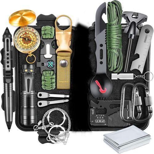 Équipement De Survie D'urgence Extérieur,kit,boussole,sifflet,lampe De Poche,camping,chasse,pêche