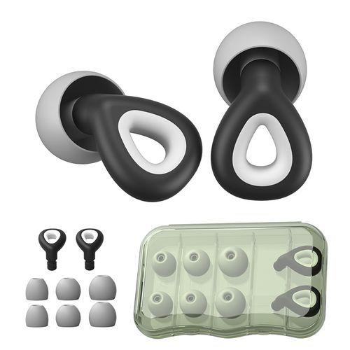 Bouchons D'oreilles Anti-bruit En Silicone, Bouchons D'oreilles De Natation, Réutilisables - Noir