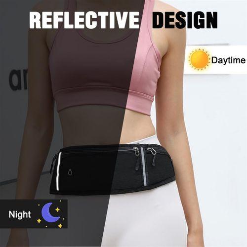 Sac banane pour téléphone portable, sac de fitness, sac de course à pied - Noir