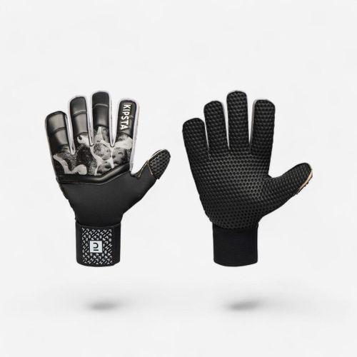 Kipsta Gant de gardien de football ADULTE F100 SUPERESIST noir/gris
