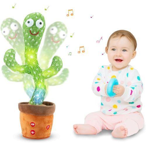 Cactus dansant – Répétez, chantez, dansez et enregistrez votre voix – Cactus en peluche pour décoration intérieure et cadeau de Noël