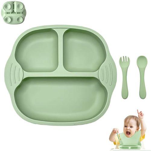 Ensemble D'assiettes Pour Bébé Avec Fourchette Et Cuillère