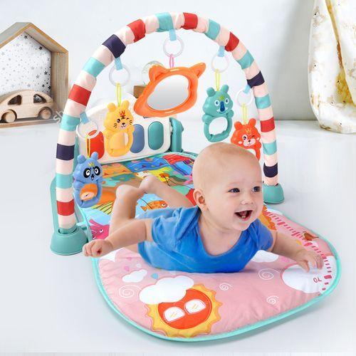 Blue Baby Piano Keyboard Educational Play Mat For Toddlers 0-12 Months