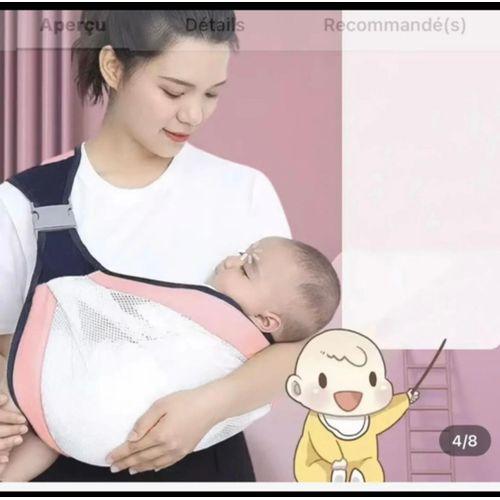 Nouveau modèle _Porte bébé_kangourou en maille _rose