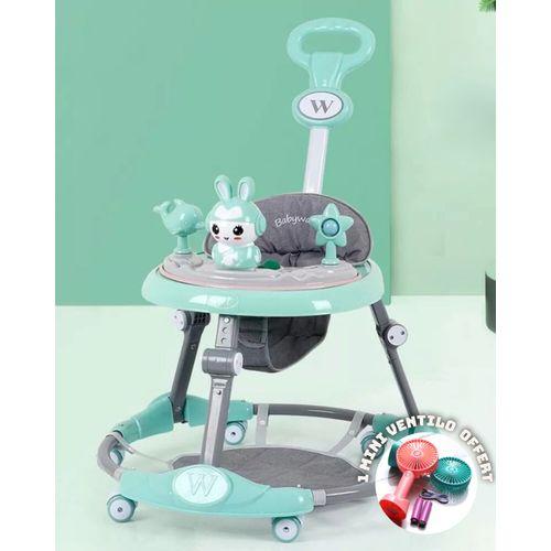 Activity Baby Walker Trotteur évolutif multifonction avec tablette musicale, jumper et pare-soleil - Vert