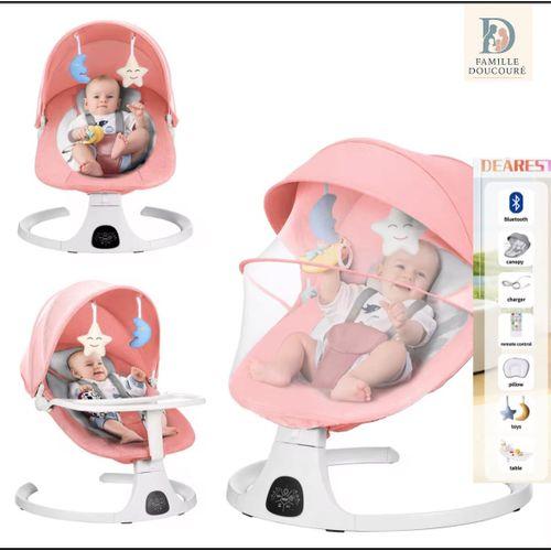 Balancelle ~Chaise berçante électrique automatique de luxe pour bébé vente en gros balançoire avec télécommande pour bébé ~évolutif