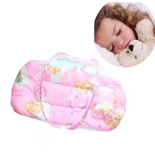 Lit appoint pour bébé avec moustiquaire - Rose