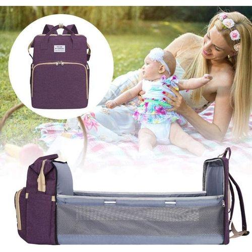 Sac à Dos à Langer 3 En 1 Avec Berceau Pliable, Sac De Couchage Momie Portable