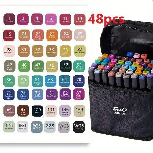 48 Pièces étudiant Anime Dessin Stylo Aquarelle Cahier Marqueur Stylo Ensemble