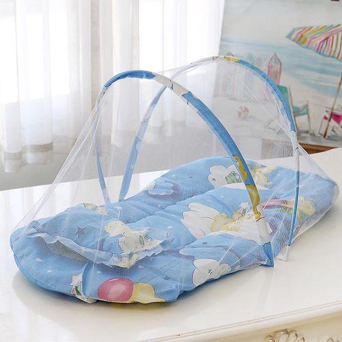 Moustiquaire portable pliable pour lit de bébé, avec tapis, oreiller pour enfants