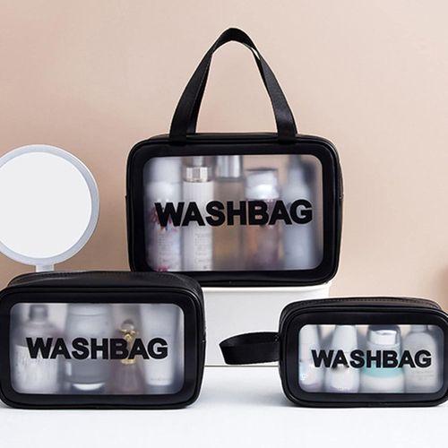Trousses de toilette avec poignée pour voyage, trousse de maquillage Multifonction en PVC - WASHBAG - Moyen Model
