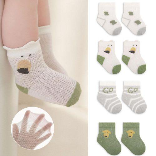 4 Pairs Newborn Baby Socks Infant Summer 1-12 Months