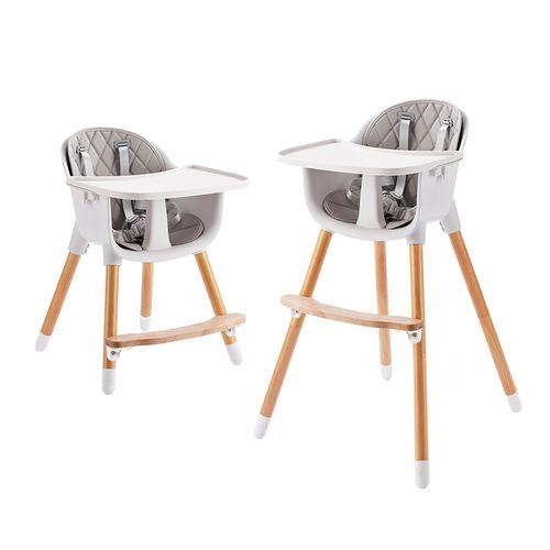Precious Chaise Haute scandinave 2en1 - enfant de 6mois à 5ans- gris