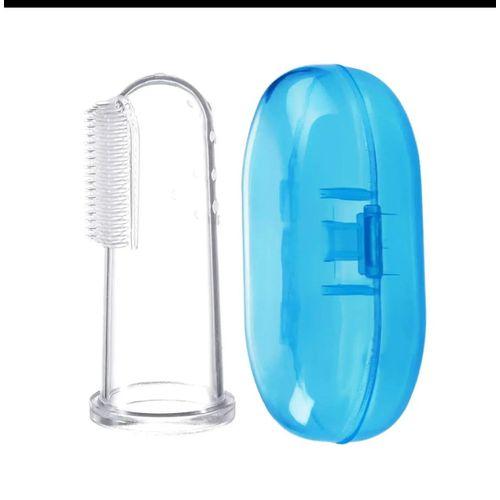 Brosse à dent 2in1 anneau de dentition bleu
