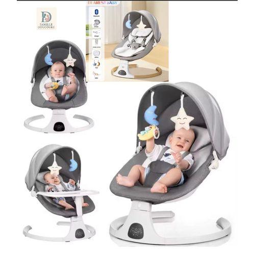 Balancelle ~Chaise berçante électrique automatique de luxe pour bébé vente en gros balançoire avec télécommande pour bébé