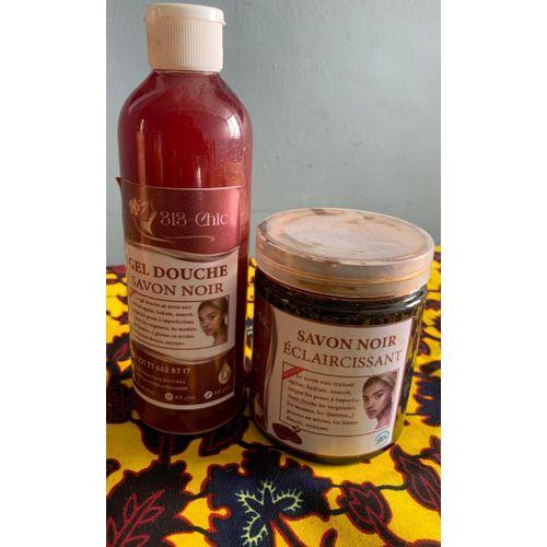 Du savon noir et gel douche a base de savon noir anti vergetures _ 250ml