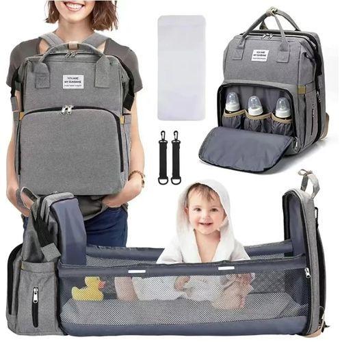 Sac à Langer Pliable Avec Station à Langer, Poche Isolée Et Grande Capacité, Sac Multifonctionnel à Double Bandoulière Pour Maman