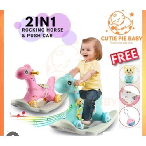 Cheval à Bascule pour Enfants - Jouet Éducatif et Ludique~rose