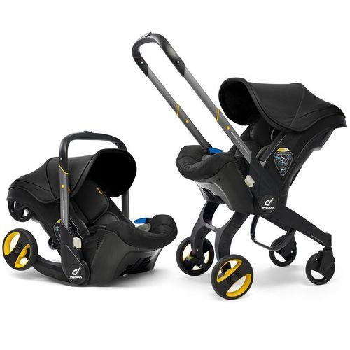 Precious Poussette Hybride Siège auto bébé - Dès la naissance jusqu'à 3 ans - Noir - 4 roues