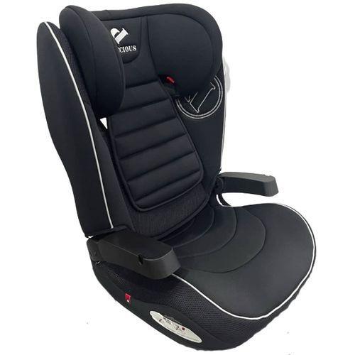 Precious Siège Auto Réhausseur Bébé Isofix évolutif - dès 6 ans jusqu'à 12 ans(36kg) - Noir