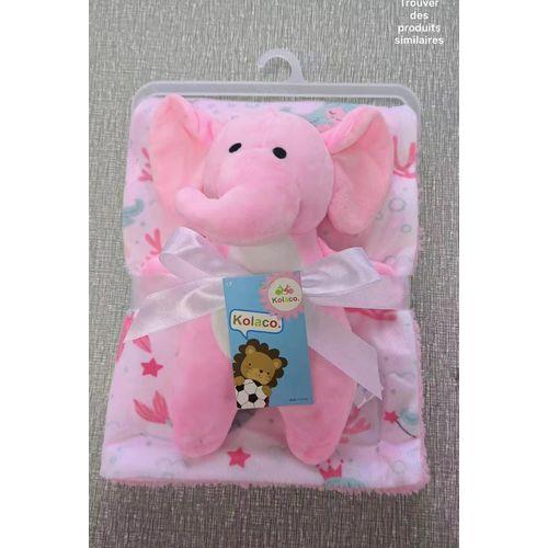 Nouveau modèle :Couverture double couche douce pour bébé, double épaisseur 102*76cm _rose