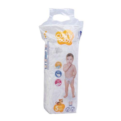 Cushy Baby Couche ECO Junior - 1 Paquet de 20 Pieces Taille 5 (11-18Kg)
