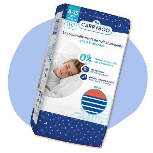 Sous-vêtements de nuit absorbants, sains & discrets 8-15 ans (27-57kg)-Garcons
