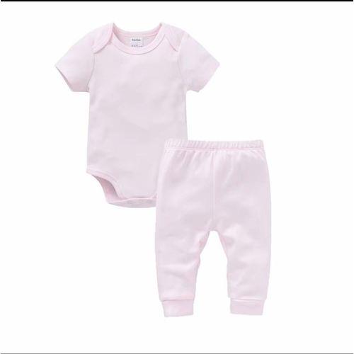 Ensemble Bébé Fille- 2 Pièces- 100% Coton pour un Confort Absolu"
