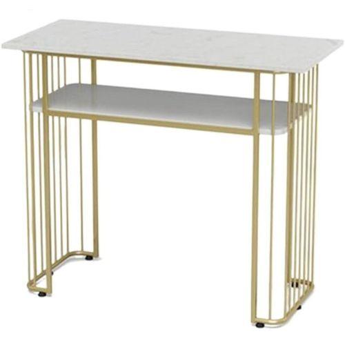Table de Manucure à Double Rangement Cadre en Fer Forgé Bureau de Prothésiste Ongulaire Portable Table de Manucure Antidérapante pour Prothésistes Ongulaires (Size : 100 * 45 * 80cm)