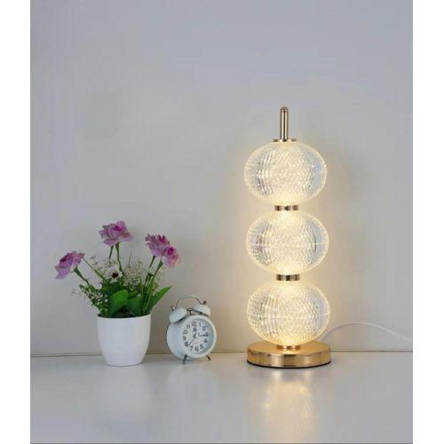 led en verre transparent, lampe led 3 boules, lampe décoration 3 balles