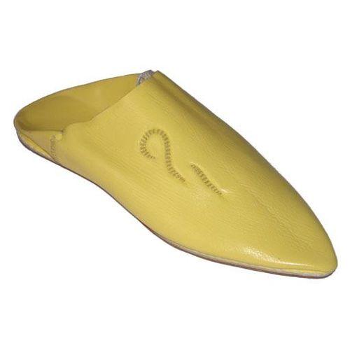 BABOUCHE EN CUIR de couleur jaune POINTURE 41