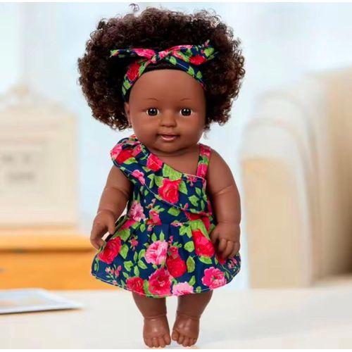 Louna Poupée africaine 12 pouces – Un Compagnon Réaliste pour les Petites Filles