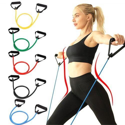 Bandes de résistance avec poignées élastiques Yoga Corde de traction Bandes de remise en forme Bandes extensibles