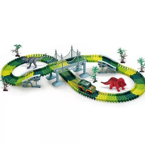 Circuit de course de dinosaures Magic Tracks avec une voiture - Jurassic Park