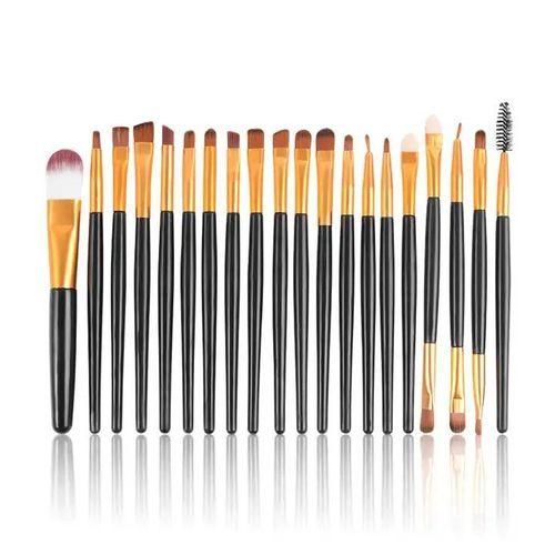 Ensemble de 20 pinceaux de maquillage pour les yeux, pinceau estompeur pour fard à paupières