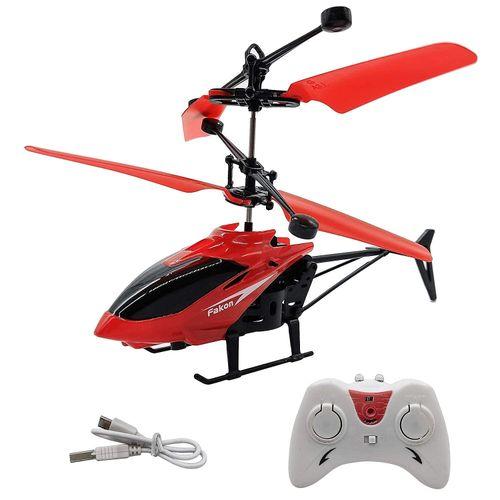 Jouet d'hélicoptère volant Rouge à induction avec capteur et télécommande