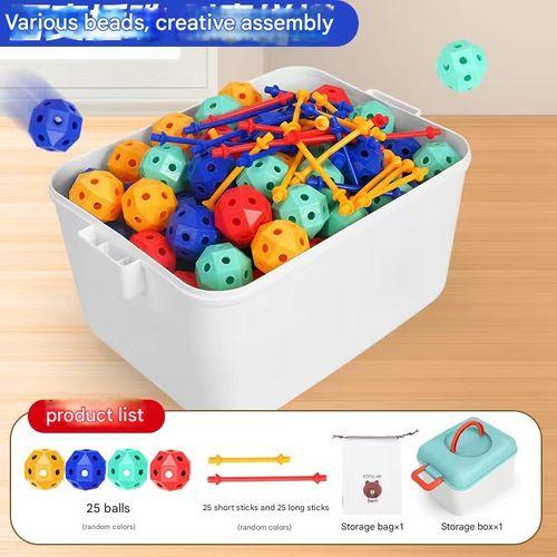Ensemble De Puzzle Géométrique 3D à Insertion De Perles, 75 Pièces