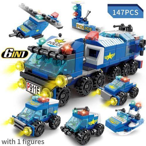147pcs Blocs De Construction Pour Enfants, Jouets De Blocs De Construction De Modèle De Voiture