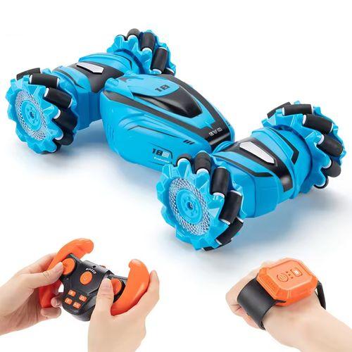 Voiture de cascade télécommandée à 360 °, rechargeable 2,4 GHz, pour garçons et filles âgés de 4 5 6 7 8 9