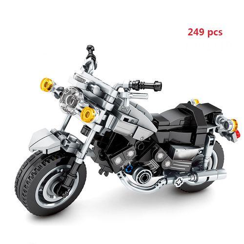 Jouet de puzzle de construction de moto de cross-country