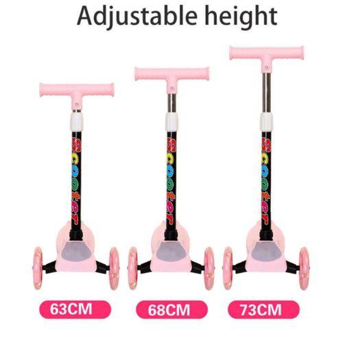 Louna Trottinette Pliable à 3 Roues avec Flash Lumineux_Rose