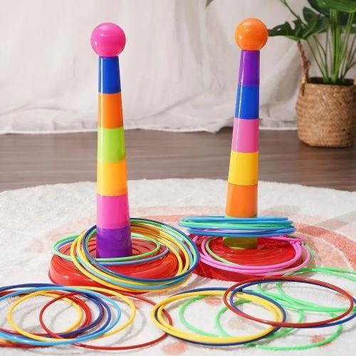 Jouet De Jeu D'anneaux (2 Tours + 48 Cercles)