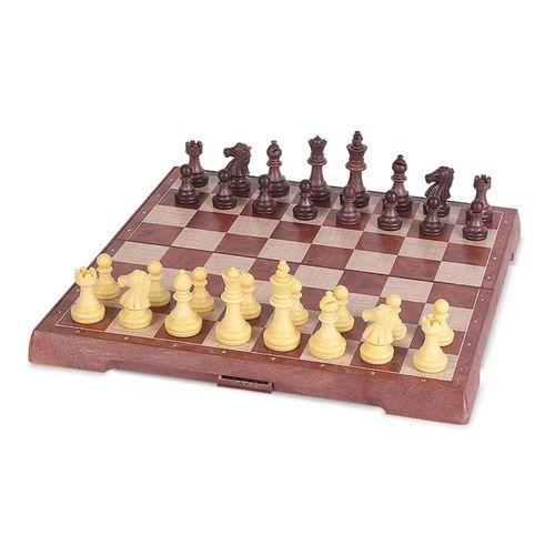 Jeu d'échecs avec échiquier magnétique pliable 24 × 24 cm Cadeau de jouet éducatif pour enfants et adultes (jeu d'échecs