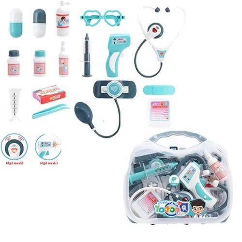 Kit de Médecin jouets Ensemble de Jeu de rôle et de si;ulation avec Accessoires - valise 3 in 1