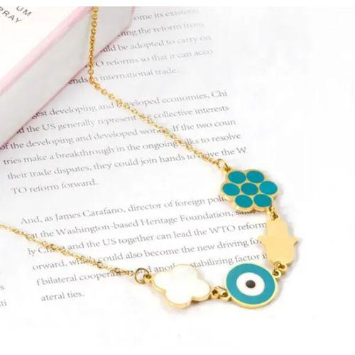 Collier plaqué Or 18K en acier inoxydable