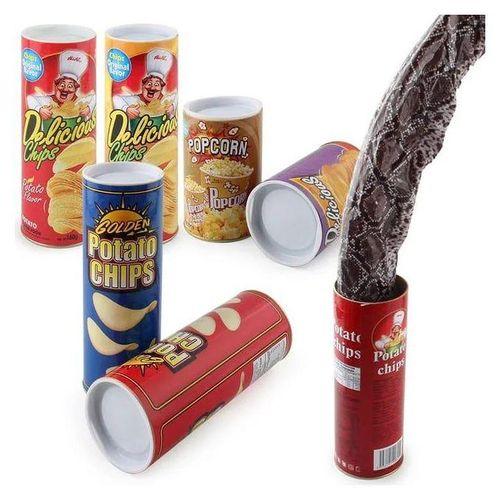 Unbrand Blagues Pranks et Farces pour Adultes et Enfants Le serpent à chips de pommes de terre Reutilisable Blagues Pranks et Farces pour Adultes et Enfants