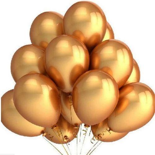 Lot de 12 ballons de Décoration Gonflables - doré