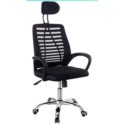 Chaises de bureau ergonomique en maille à dossier haut avec appui-tête réglable et support lombaire