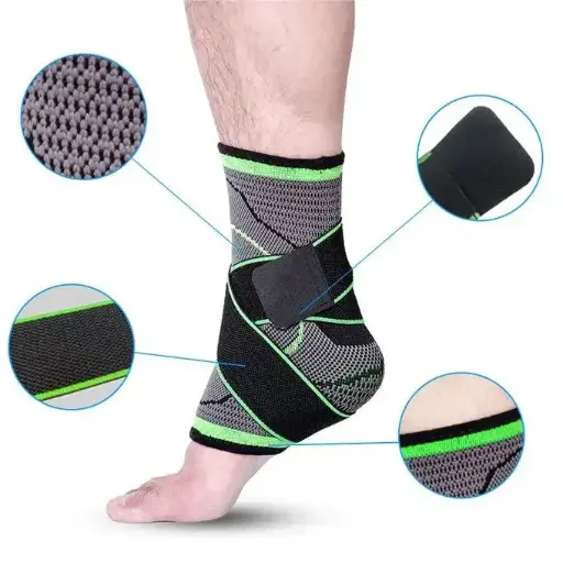 chevillère de fitness ou soulagement pied entorse vert
